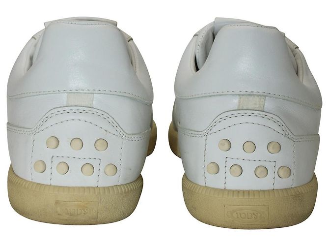 Sneakers basse Tabs di Tod's in pelle bianca Bianco - vista 4
