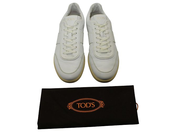 Sneakers basse Tabs di Tod's in pelle bianca Bianco - vista 9