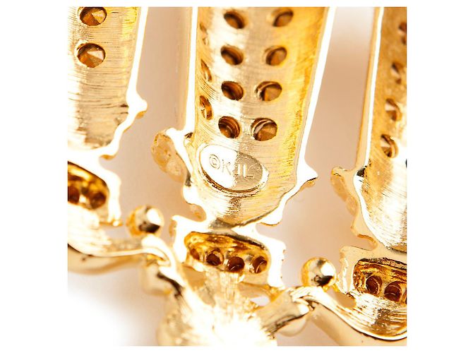 Kenneth Jay Lane Appendino per spilla laterna di Parigi D'oro Gold hardware - vista 4