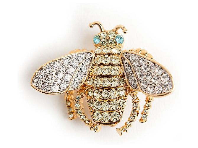Spilla ape dorata Kenneth Jay Lane D'oro - vista 2