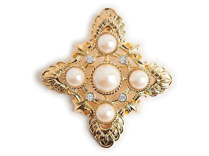 Kenneth Jay Lane Spilla con scudo maltese D'oro - vista 4