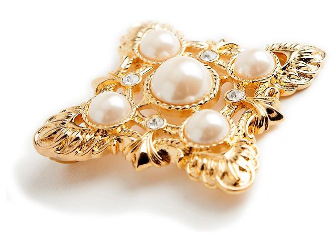 Kenneth Jay Lane Spilla con scudo maltese D'oro - vista 5