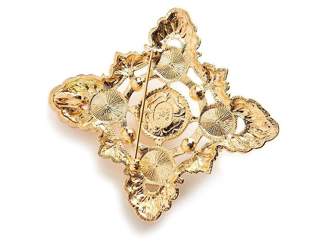 Kenneth Jay Lane Spilla con scudo maltese D'oro - vista 7