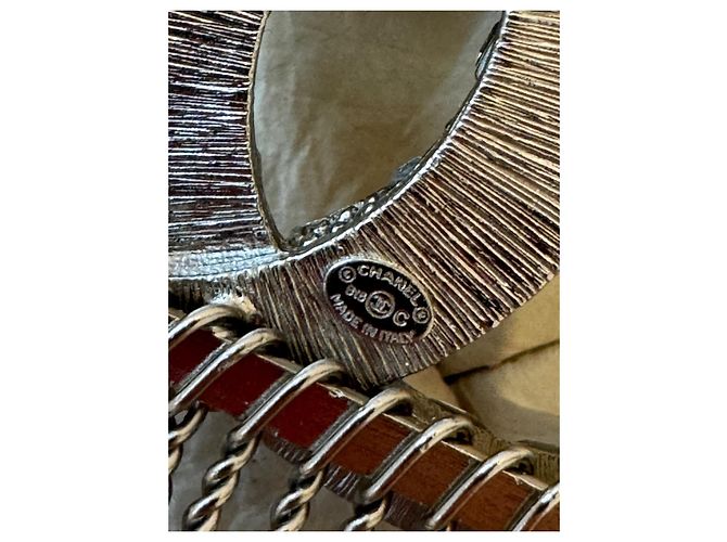 Accessorio per capelli Chanel CC argento metallo - vista 4