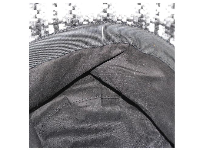 CHANEL COCO Mark Cappello Lana S Bianco Nero CC Auth am4943 - vista 10