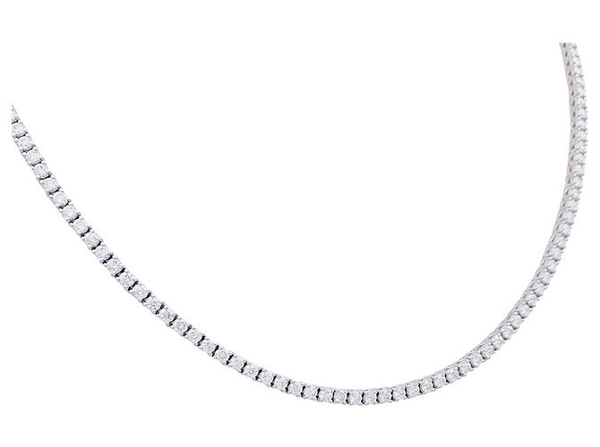 inconnue Collana fiume in oro bianco, Diamants. - vista 3