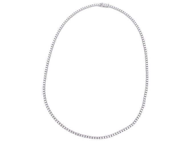 inconnue Collana fiume in oro bianco, Diamants. - vista 5
