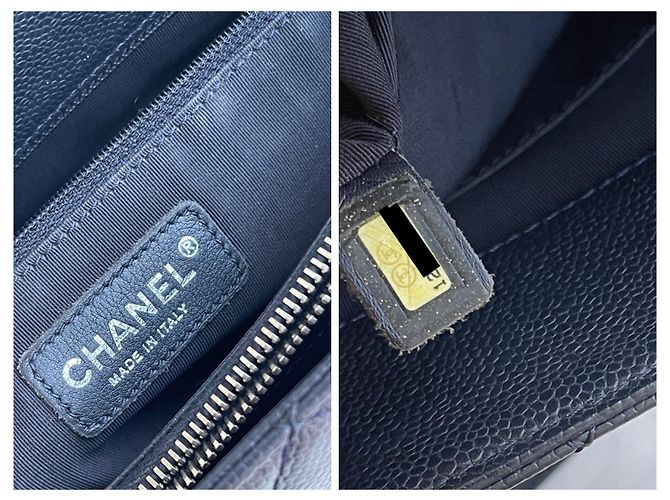 Chanel Borsa shopping classica GST Grand Blu navy - vista 13