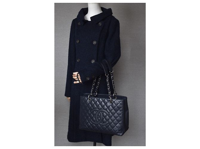 Chanel Borsa shopping classica GST Grand Blu navy - vista 2