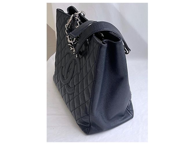 Chanel Borsa shopping classica GST Grand Blu navy - vista 5