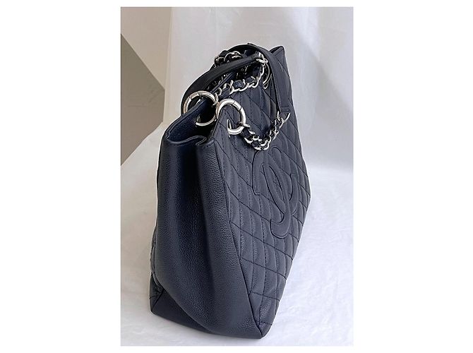 Chanel Borsa shopping classica GST Grand Blu navy - vista 6