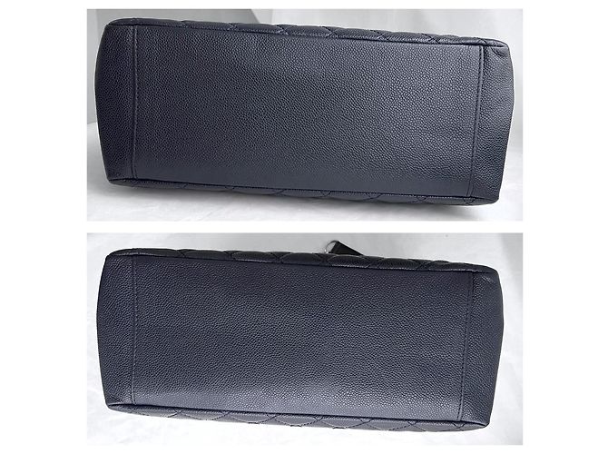 Chanel Borsa shopping classica GST Grand Blu navy - vista 7