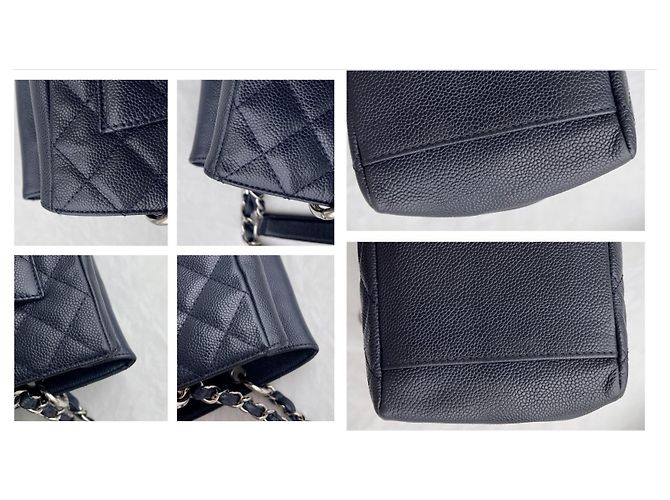 Chanel Borsa shopping classica GST Grand Blu navy - vista 8