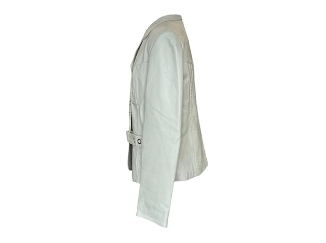 Versace Lederjacke Weiß S - Ansicht 2