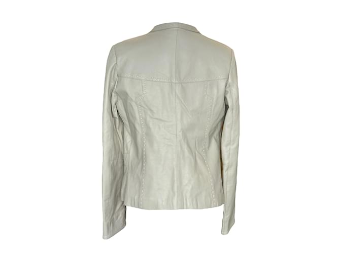 Versace Lederjacke Weiß S - Ansicht 3