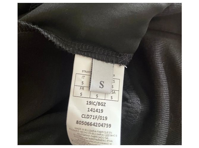 Adolfo Dominguez Giubbotto lungo nero con cappuccio e zip in seta e lyocell T.S - vista 6