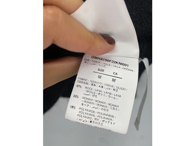 Off White Strickwaren und Sweatshirts Off-White T.International M Wolle Schwarz - Ansicht 3