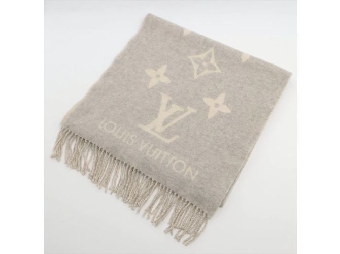 Louis Vuitton Bufanda de cachemir gris Reykjavik - vista 2