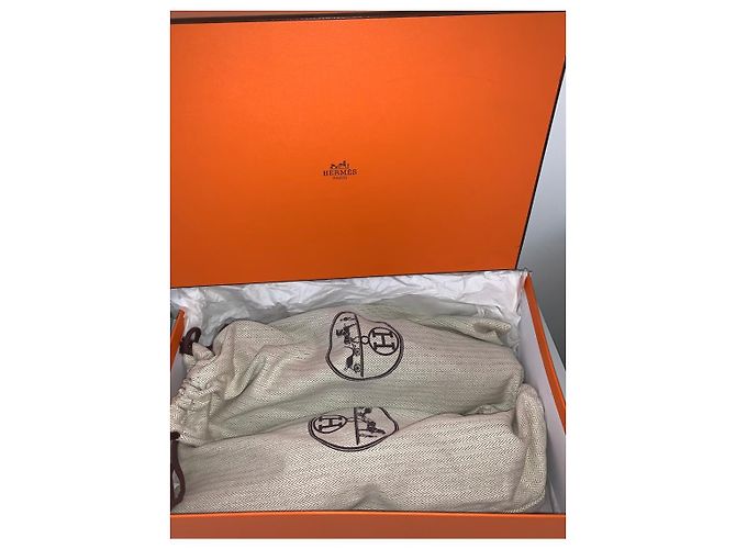 Ballerine Hermès in pelle nera taglia 38.5 Nero - vista 7