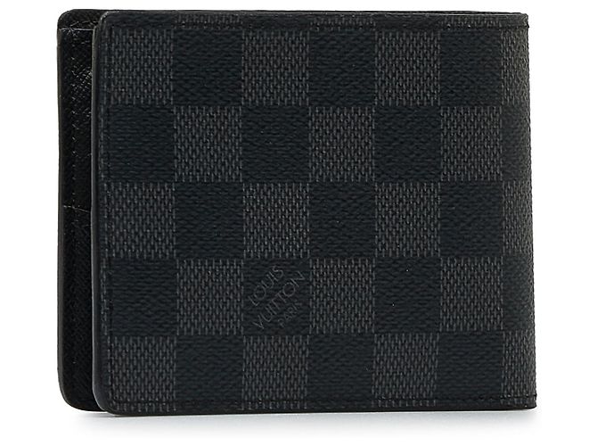 Louis Vuitton Black Damier Graphite Slender Wallet Schwarz - Ansicht 2