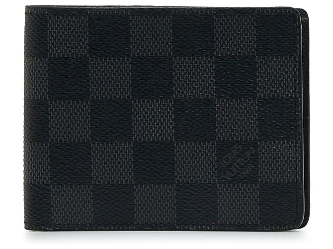 Louis Vuitton Black Damier Graphite Slender Wallet Schwarz - Ansicht 3