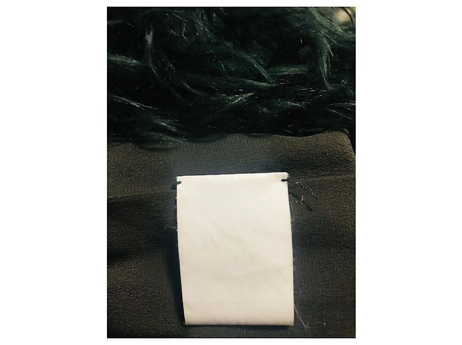 Gucci Tom Ford Faux Curly Shearling Jacke Dunkelgrün - Ansicht 10