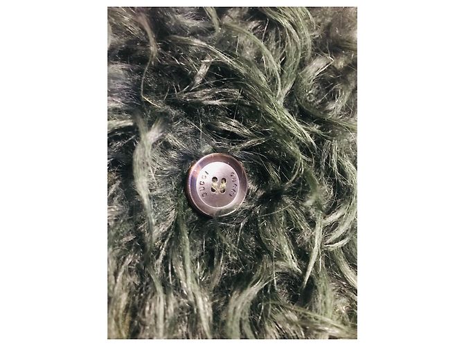 Gucci Tom Ford Faux Curly Shearling Jacke Dunkelgrün - Ansicht 8