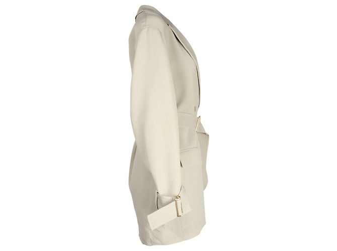 Autre Marque Dion Lee Cady Cocoon Mantel aus hellgrünem Acetat - Ansicht 2