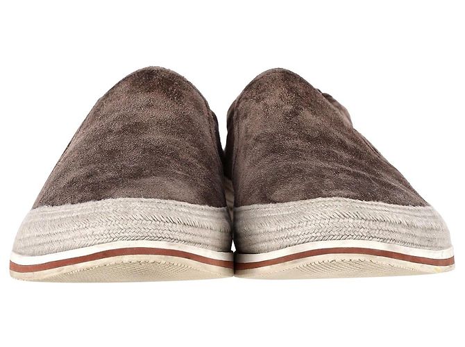 Scarpe da ginnastica espadrillas Prada Sport in pelle scamosciata marrone - vista 2