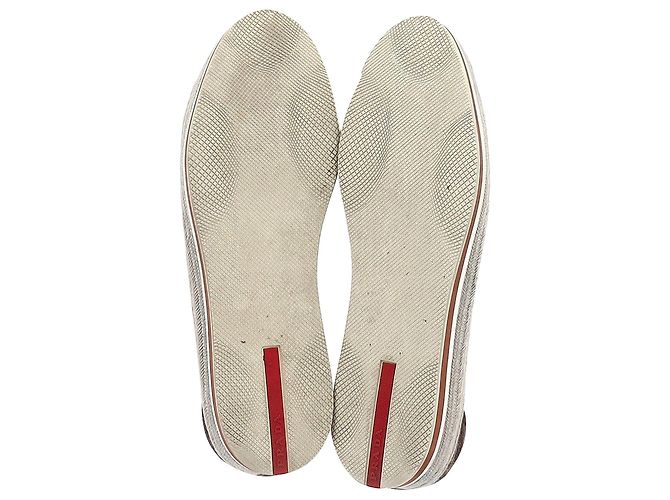 Scarpe da ginnastica espadrillas Prada Sport in pelle scamosciata marrone - vista 6