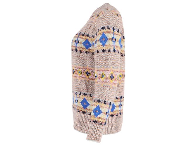 Victoria Beckham Fair Isle Strickpullover aus mehrfarbiger Wolle Python drucken - Ansicht 2
