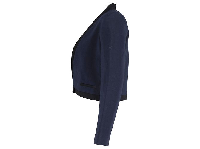 Blazer cropped Jamet di Isabel Marant in lana blu Blu navy - vista 2