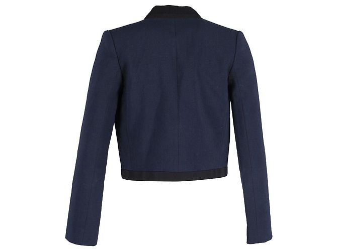 Blazer cropped Jamet di Isabel Marant in lana blu Blu navy - vista 3
