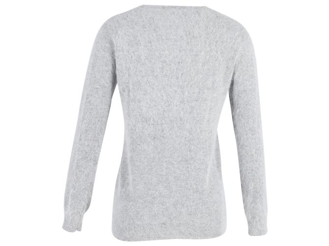 Suéter de punto cepillado de Acne Studios en mohair gris Castaño - vista 3