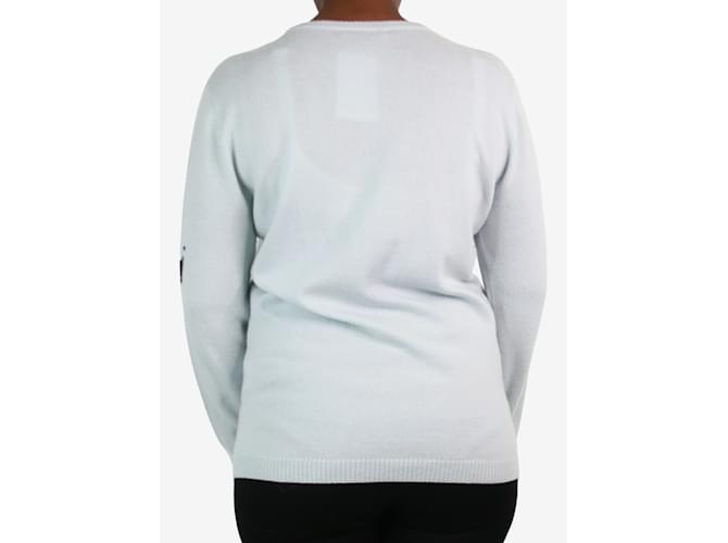 Bella Freud Mint Prince Pullover – Größe L Blau - Ansicht 2