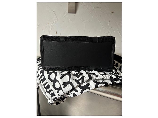 Borsa tote Marc Jacobs piccola in paillettes e pelle nera Nero - vista 8