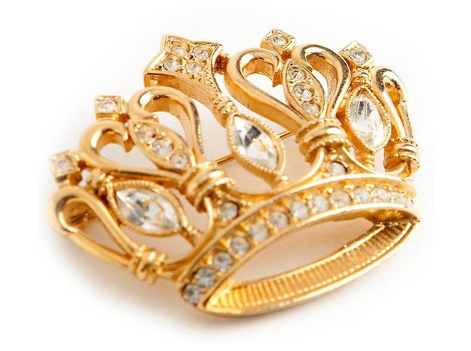 Spilla Corona Kenneth Jay Lane Oro Metallo D'oro - vista 2