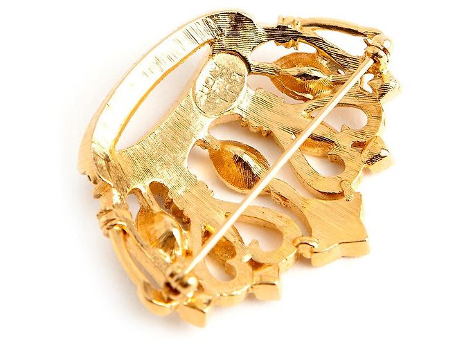Spilla Corona Kenneth Jay Lane Oro Metallo D'oro - vista 3