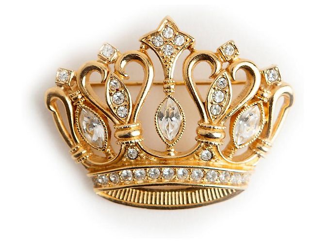 Spilla Corona Kenneth Jay Lane Oro Metallo D'oro - vista 4