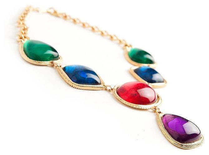 Collana con placca multicolore Kenneth Jay Lane - vista 2