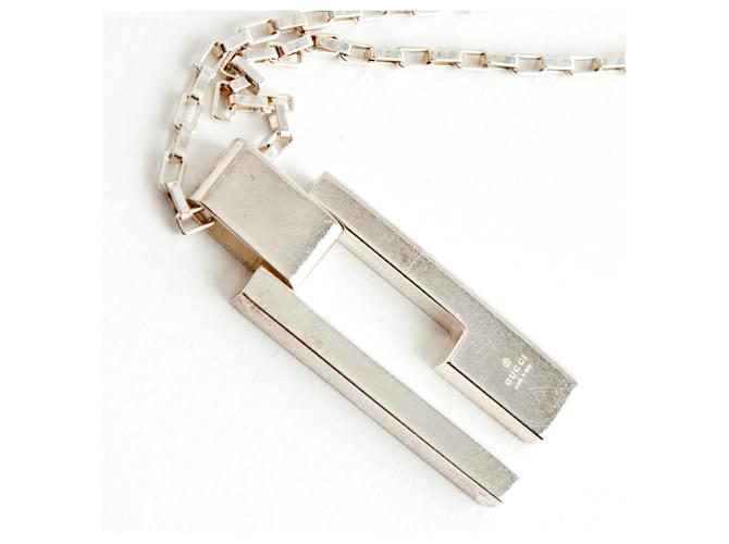 Gucci Collana in argento con logo G - vista 3