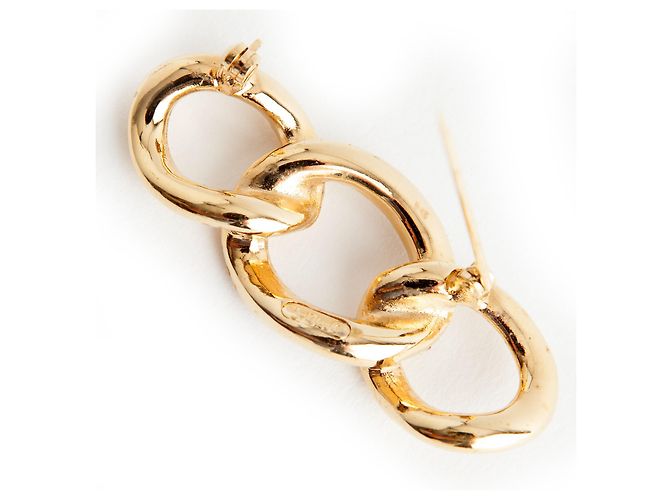 Spilla Link Christian Dior Oro e Cristalli D'oro - vista 3