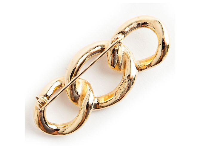 Spilla Link Christian Dior Oro e Cristalli D'oro - vista 5
