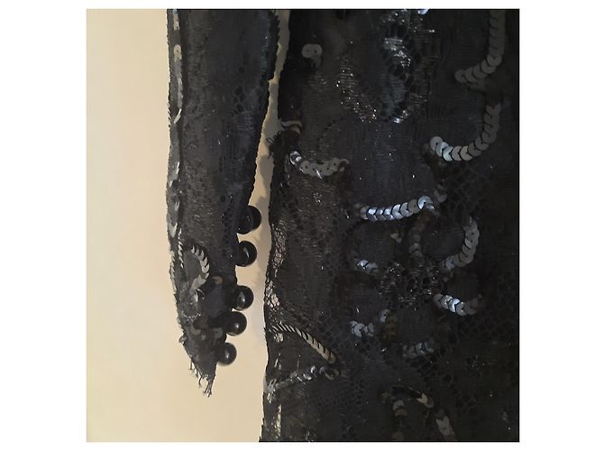 Georges Rech - Giacca nera con paillettes Nero - vista 7