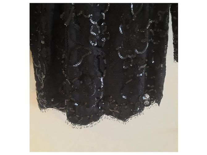 Georges Rech - Giacca nera con paillettes Nero - vista 9