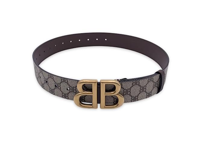 Gucci x Balenciaga Hacker Project Monogramm BB Canvas Gürtelgröße 90 Beige - Ansicht 3