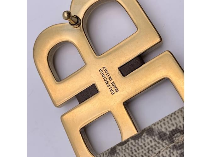 Gucci x Balenciaga Hacker Project Monogramm BB Canvas Gürtelgröße 90 Beige - Ansicht 4
