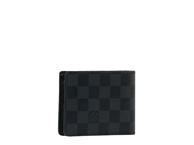 Slender Louis Vuitton Cartera delgada Damier Graphite N63261 Negro - vista 2