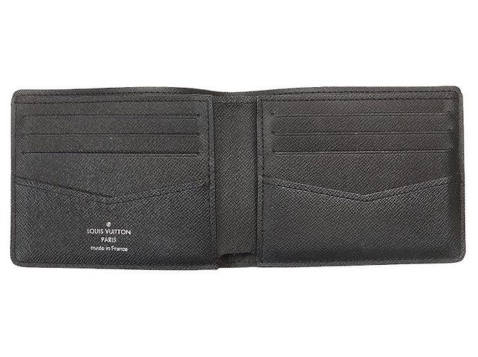 Slender Louis Vuitton Cartera delgada Damier Graphite N63261 Negro - vista 6