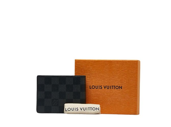 Slender Louis Vuitton Cartera delgada Damier Graphite N63261 Negro - vista 9